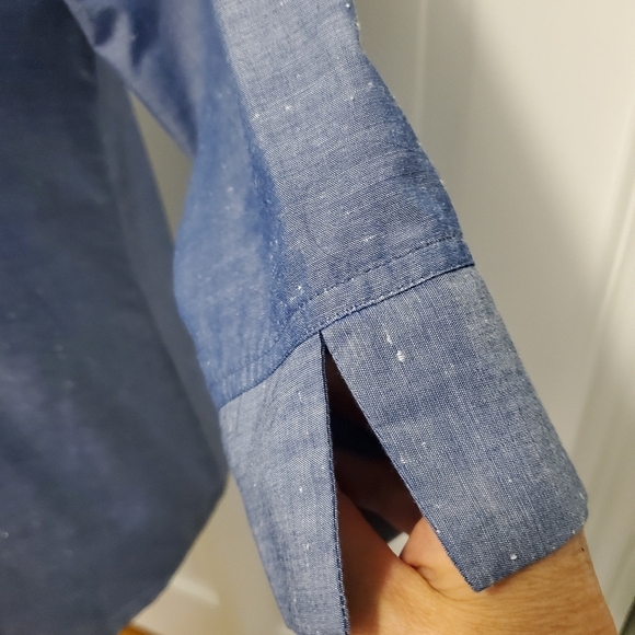 Van Heusen Blue Tunic Top Size Large, Business Casual - Picture 3 of 9